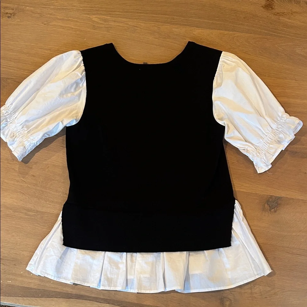 Anthropologie Mixed Media Top- Size M